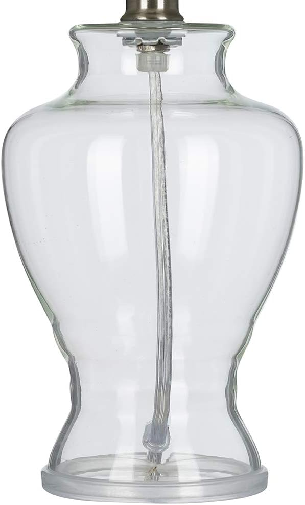 Flаѕh Dеаlѕ - 50% оƒƒ Amazon Brand – Ravenna Home Glass Table Lamp, Bulb Included, 16.5H, Clear