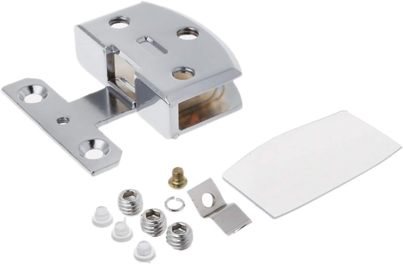 Glass Door Pivot Hinge, 1pcs Glass Door Hinge Cupboard Cabinet Gate Clamp Furniture Hardware,Free Opening Hole(Large Hinge K846)