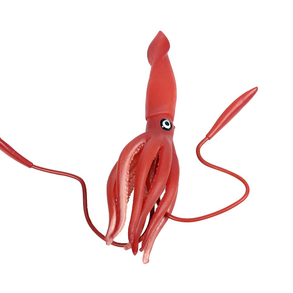 FLORMOON Small Squid Figures - Realistic Animal Figures Pretend Play Toy - Learning Educational Toy Christmas Birthday Gift Cake Topper Teacher Rewards for Kids Children