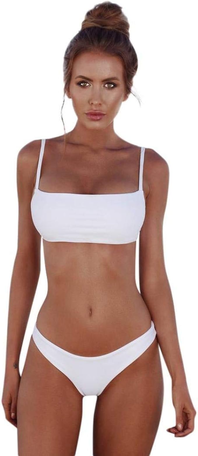 Bikini da Donna A Due Pezzi Set Summer Fashion Mode di Marca Vacation Beach Costume da Bagno