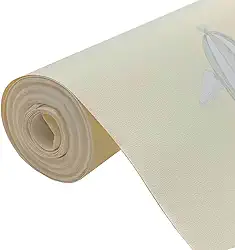Rolo de Papel de Parede Vinílico para Quarto Infantil L 53 cm X C 10 m, Estampa de Balões Sobre Fundo de Cor Creme Suave