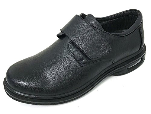 G4U-XCL Mens Comfort Work Shoe Slip and Oil Resistant Restaurant Air Cushion Loafers (9.5 D(M) US, Black-03)