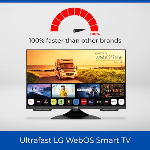 Cello Téléviseur Intelligent sans Cadre C2424WS 12 V 24 Pouces Traveller, Fast WebOS, Freeview Play, FreeSat, Haut-Parleur Pitch Perfect Bluetooth, Petit téléviseur pour Camping-Cars et camions – Image 7