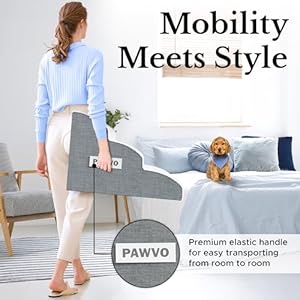 Dog Stairs for Small Dogs 157H 3 Step Dog Ramp for Bed for Couch with Elastic Side Handle Removable Washable Cover Stylish Bandana Pet Ramp for Cats Small Dogs