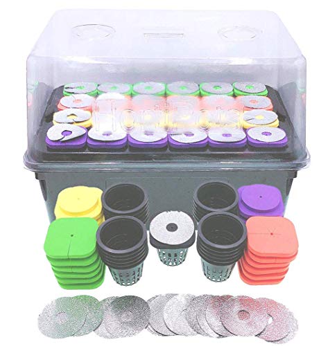 Deep Water Culture Propagator 24 Site with Extra Pack of 2 inch Net Pots and Inserts 25 Sets
