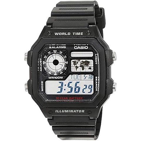 Casio AE-1200WH World Time Digital Watch Cover