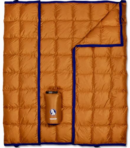 Image of Horizon Hound Puffy Down Camping Blanket - Outdoor Travel Quilt, Orange | Insulated, Lightweight & Warm Gear for Sleep, Camping, Stadium, Hiking & Festivals | Water Resistant, Packable & Compact