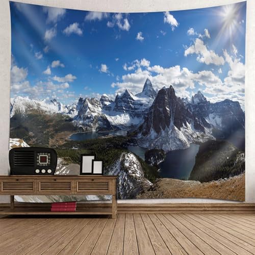 Tapisserie murale nature paysage de 150x150cm moderne decoration salon