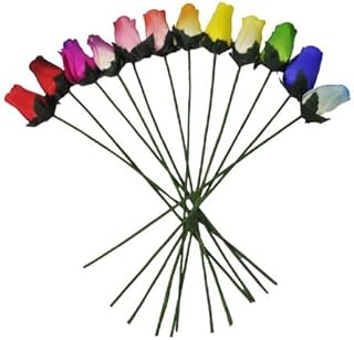 Wooden Roses - Beautiful Small Bud Wooden Roses - One Dozen