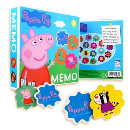 Barbo Toys Peppa Pig Memory Spiel für Kinder ab 3 Jahren - Kinder Kartenspiel mit 36 Karten - Pädagogische Kinderspiele - Offizielles Peppa Wutz Spielzeug