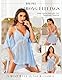 RSLOVE Damen Spitzen Morgenmantel Bademantel - mit Sexy Babydoll Braut Nachtkleid Nachtwäsche Hellblau XXL