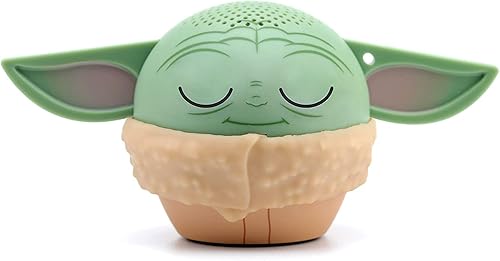 Bitty Boomers - Star Wars The Mandalorian Grogu con los ojos cerrados, mini altavoz Bluetooth, multicolor