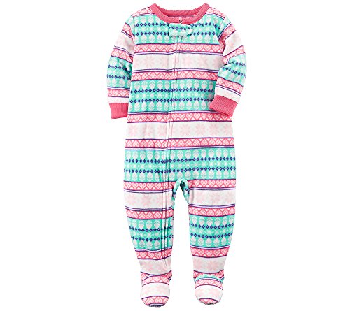 Pyjama Fair Isle fille en maille rose motif traditionnel scandinave