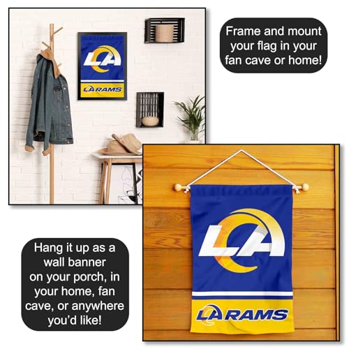 Rams LA drapeau de jardin double face lisible anti UV et pluie - 5