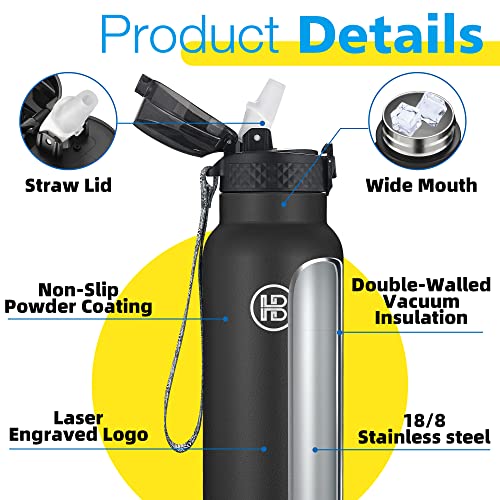 Han'S Bottle 32 OZ Straw Lid, Leak Proof thumb #4