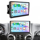 Rimoody 4Core 4G+64G Android Car Stereo Radio for Jeep Wrangler JK Commander Compass 2007-2018, Dodge Ram/Challerger, Wireless Carplay Android Auto GPS WiFi, 10.1 Inch Bluetooth 5.0 EQ Backup Camera