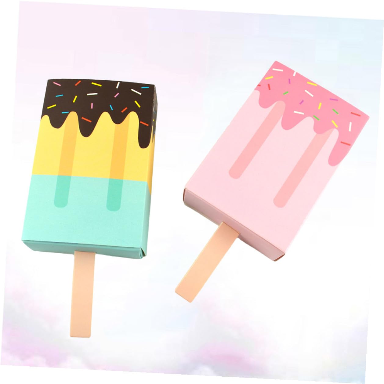 Scatole Regalo Scatole Dolci in Carta 100 Pezzi Forma Gelato Blu e Rosa Confezioni Regalo Originali per Feste Compleanno