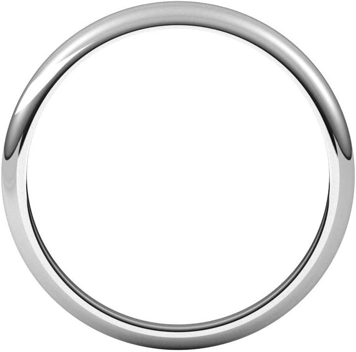 Jewels By Lux Custom Engravable 10K or 14K Yellow Rose or White Gold or 925 Sterling Silver or Platinum Half Round Tapered Classic Comfort Fit Wedding Ring Band For His and Hers