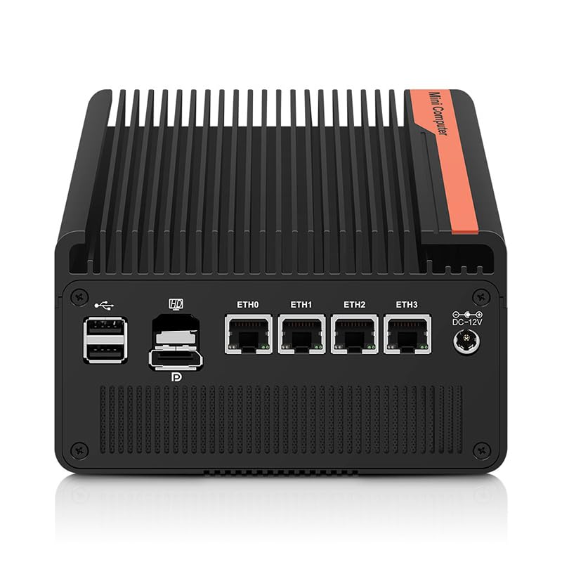Image of Mini PC NAS 5 M.2 Nvme Pocket NAS Small PC,4X2.5GbE LAN Mirco Desktop Computer 2HD 4K@60HZ,Router /QNAS /Firewall DDR5 for Office Business (N150.8G+256G)