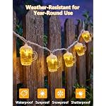 LED Beer Mug Camping String Lights, 8.5Ft Hawaiian Decor Lights Plug in - Image 2