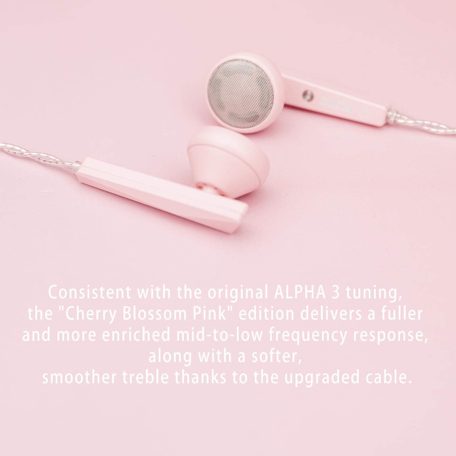 【DUNU】 ALPHA3/Cherry Blossom Pink/14.2mm Dynamic Driver Earbuds/Limited Edition Color