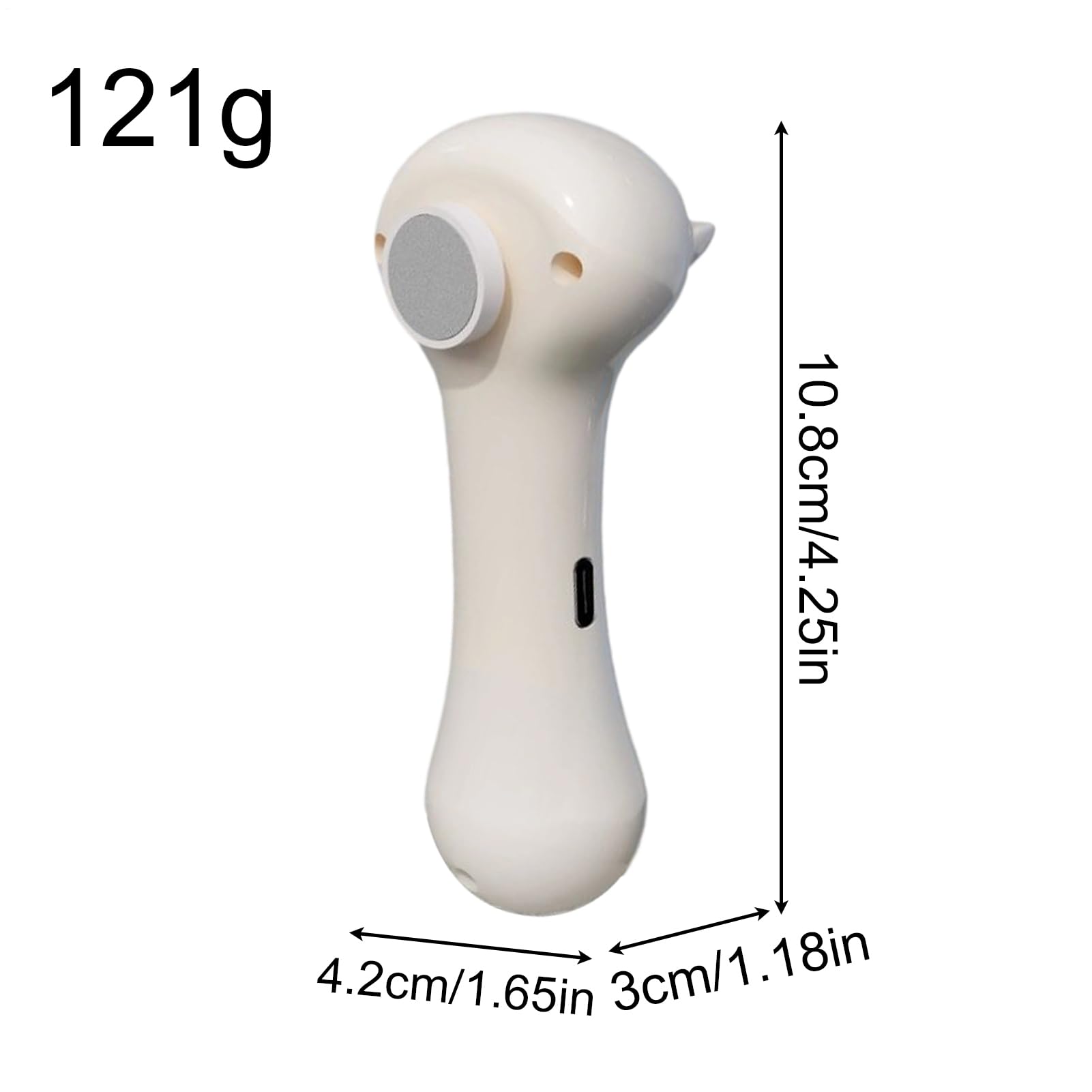Générique Pet Nail Grinder, 10.8x4.2x3cm ABS, PC Claw Cutter with 6 Replacement Heads and Type-C Charging for Dog, Cat, Parrot, Cockatiel, Conure, Parakeet