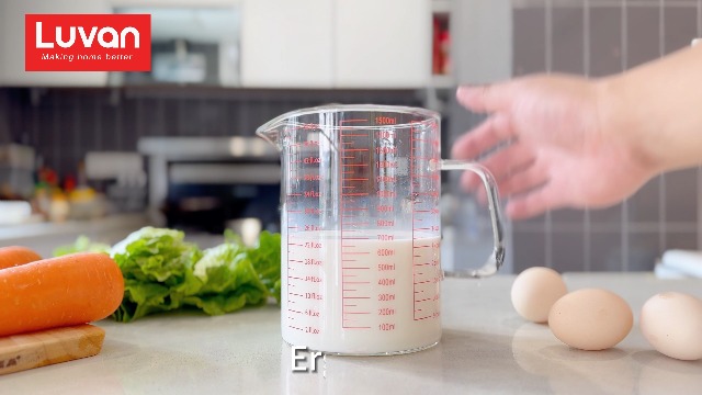 Verre Doseur 1 Litre Luvan – Borosilicate Résistant Chaleur, Graduations Claires Cuisine