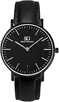 Relógio Masculino Couro Preto Murray Full Black Saint Germain 40mm