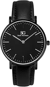Relógio Masculino Couro Preto Murray Full Black Saint Germain 40mm