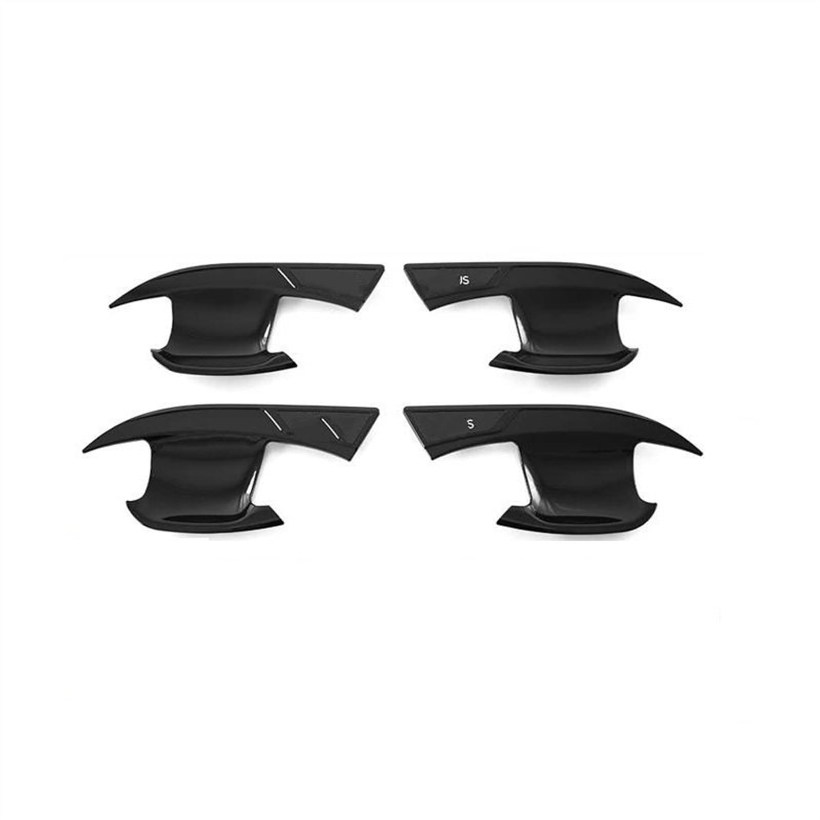 Slimes Black 1 Car Door Handle Cover With Smart Key Hole Catch Cap Trim Molding For Byd Atto 3 For Yuan Plus 2022 2023 Rhd Protection(Black 1)