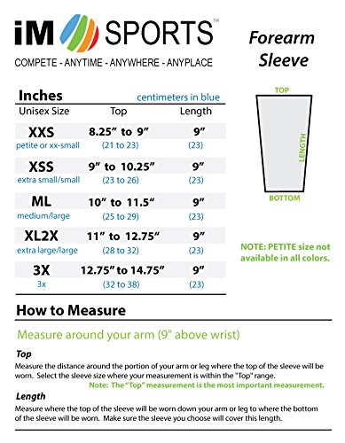 Im Sports Skinguards Skin Protection Forearm Sleeves + Covers Aging Or Thin Skin + Uv Protection - Unisex + Made In Usa - Black - Medium/Large - Pair #TOP1