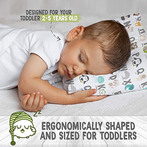 image for KeaBabies Toddler Pillow with Pillowcase - 13X18 Soft Organic Cotton B