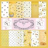 Bee Paper Pack 1: Perfect for Scrapbooking, Papercrafts, and Cards – 7.8 x 7.8 inches