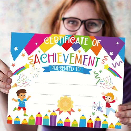40Pcs Colorful Certificates of Achievement,2 Fun Designs, School Classroom Supplies for Kids Students Award Recognition, Diplomas - Image 6