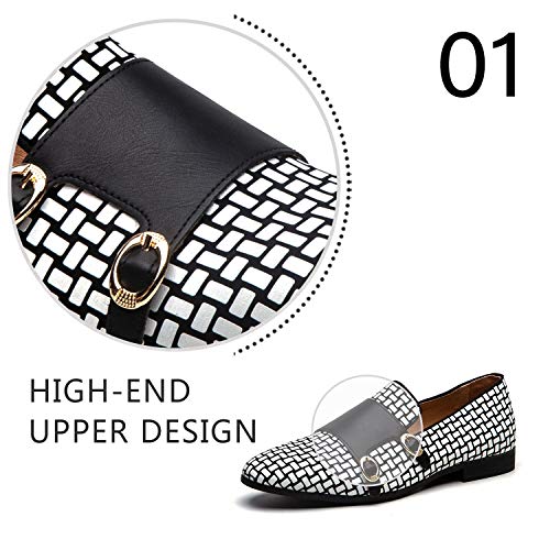 Image of JITAI Men's Dress Shoes - Casual Rubber & Leather Loafers for Men - Fashion Business Formal Wear