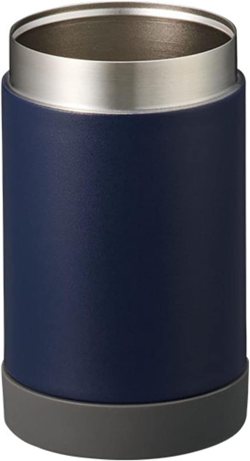 Gowell TS-1655-006 Insulated Can Holder, Vacuum, 2 Layers, Cold Retention, Direct Drinking, Stainless Steel, Thermo Tumbler, Mug, Multi-purpose, 2-Way, Stylish, Mat, Navy, 11.8 fl oz (350 ml) Can
