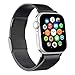 Produktbild Mediatech Ersatzarmband Kompatibel mit Apple Watch Armband 44mm 42mm 40mm 38mm Edelstahl-Armband, Wechselarmband mit Magnetverschluss kompatibel mit iWatch Series 6/5/4/3/2/1 SE (42mm/44mm, Schwarz)