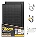 Solakon® 1000W Balkonkraftwerk - Balkonkraftwerk 800W komplett Steckdose - neuester 800 Watt Wechselrichter - Solaranlage Komplettset - 500W bifaziale Solarmodule inkl. Zubehör - 3m Kabel