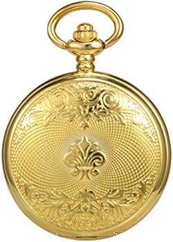 TREEWETO Zakhorloge met ketting heren analoog handopwinding dubbel