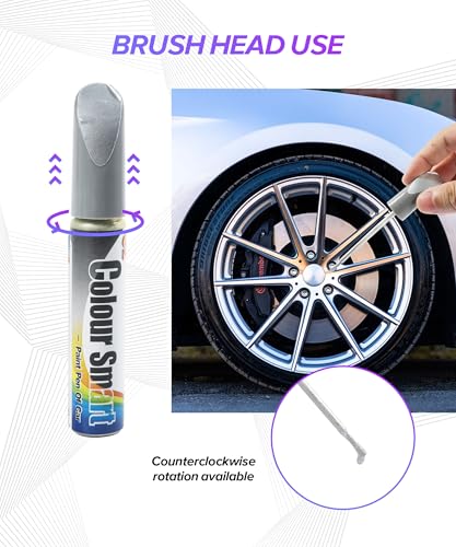 PAIYUE Car Touch Up Paint,Car Accessories Rim Paint,Rim Repair Kit,Auto Scratch Remover Pen,Quick and Easy Wheel Scratch Repair Kit,Used to Repair Scratches,Surface Damage on Wheels (Silver)