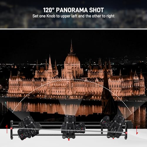 Image of GVM 48 inch /120CM Carbon Fiber Motorized Camera Slider, Professional Camera Slider with Remote Control, Support Video Mode, Time Lapse Photography, Horizontal, Tracking and 120 Panoramic Shooting