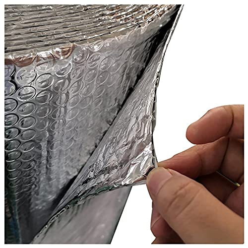 Self adhesive Heat insulation Aluminum foil bubble Laminated Vapour Barrier Film material for Heat insulation of houses(Size:1m*25m)