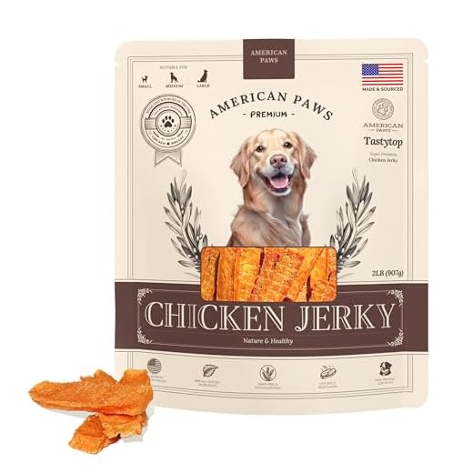 American Paws Chicken Breast Jerky Dog Treats, 100% USA Chicken, Made in USA, All Natural, Single Protein, Grain Free, 2 LB Bag