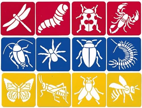 Fun Express Big Bug Stencils for Kids Ages 4-8, 12 Piece image 3