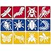 Fun Express - Big Bug Stencils - Stationery - Office Supplies - Classroom Supplies - 12 Pieces