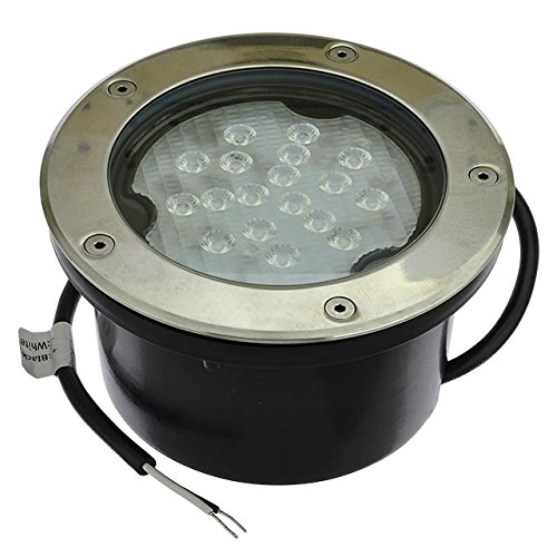 Ledwholesalers Low Voltage In-Ground Led Well Light With Brushed Stainless Steel Trim 20W, 3734Ww #TOP16
