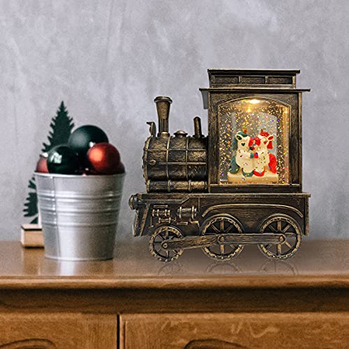 Goosh Lighted Musical Boxes & Figurines Blue Pink Unicorn Couple With Battery Operated Led Water Glittering Music Playing With 6H Timer, Home Train Décor Gift… #TOP6