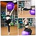 Toddmomy Thickened Yoga Ball with Pump Stability Ball for Core Exercises Home Gym Workouts Stylish Purple Design for All Heights Includes Inflator for Easy Use