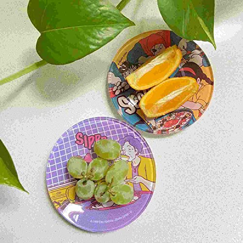 Benelic Kiki's Delivery Service Yummy Mini Round Appetizer Glass Plate 4.33" X 4.33" (Slppp.) #TOP2