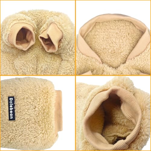 OYIWINMI Hundepullover 2 Stück, Hunde Klamotten Grau und Braun, Warm Fleece Haustierpullover für Kleine Mittel Hunde, Weiche Welpenkleidung Winter Herbst, Geeignet für Chihuahua Bichon Bulldogge (M)